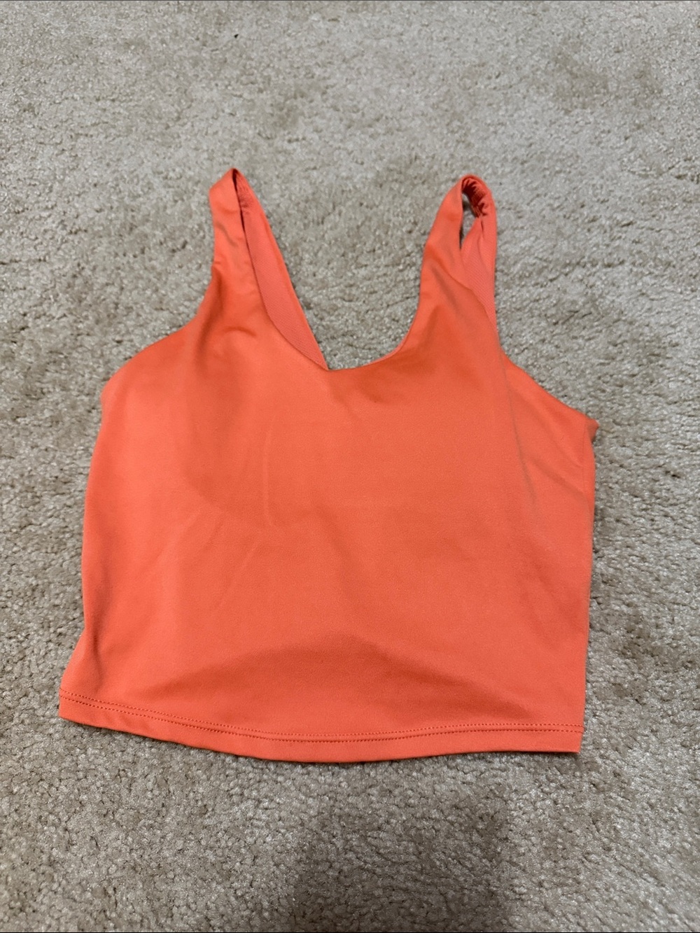 all in motion Orange V-Neck Crop Tank